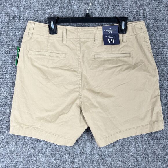 GAP Shorts Womens 12 Beige Downtown Khaki Short Stretch Mid Rise 5" Preppy Dock - Picture 2 of 11